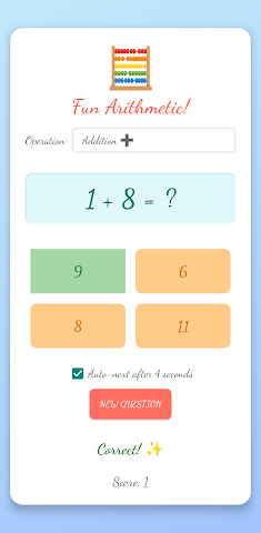 Kids Math - Fun Arithmetic screenshot 1